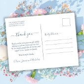 Modernes Script 4 Foto Collage Baby Vielen Dank Postkarte