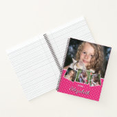 Modernes Script 4 Foto Collage Individuelle Name Notizblock (Innenseite)