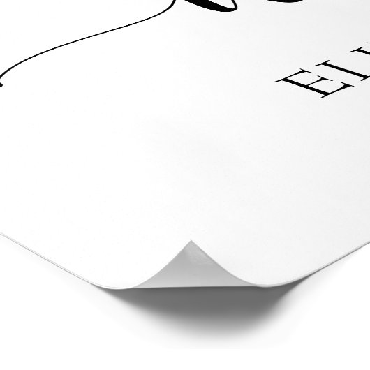 Modernes Script 4 Foto Collage Wedding Willkommens Poster (Ecke)