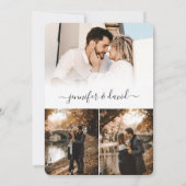 Modernes Script 4 Foto Einladung zur Hochzeit (Rückseite)