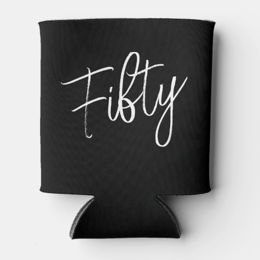 Modernes Script 50. Geburtstag Schwarz Dosenkühler (Vorderseite)