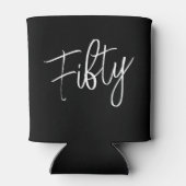 Modernes Script 50. Geburtstag Schwarz Dosenkühler (Rückseite)
