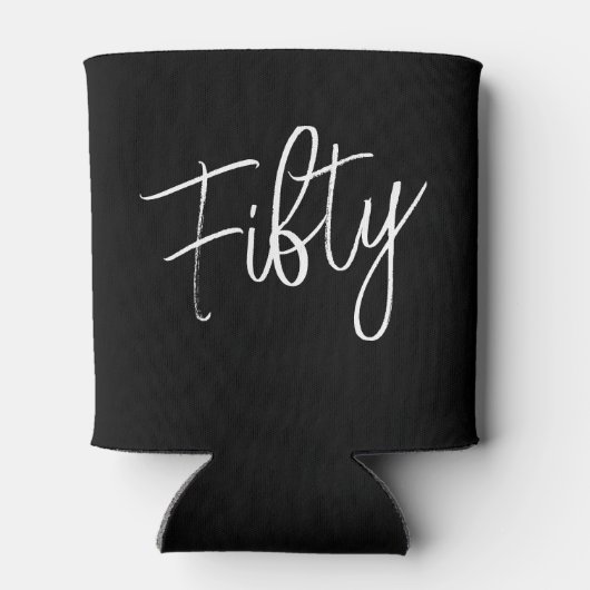 Modernes Script 50. Geburtstag Schwarz Dosenkühler (Rückseite)
