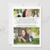 Modernes Script 5 Foto Abschluss Ankündigung (Rückseite)