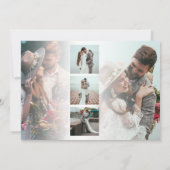 Modernes Script 6 Fotos Hochzeit Vielen Dank Karte (Rückseite)