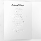 Modernes Script 8-Foto-Trifold-Beerdigungsprogramm Dreifach-gefaltete Programmkarte (Innen Erste Seite)