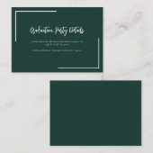 Modernes Script Abschluss 2025 Grad Party Begleitkarte (Vorne/Hinten)