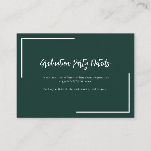 Modernes Script Abschluss 2025 Grad Party Begleitkarte (Vorderseite)