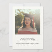 Modernes Script Abschluss Adventure Begins Foto Ankündigung (Rückseite)