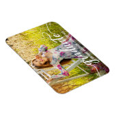 Modernes Script Abschluss Ankündigung Foto W Magnet (Rechte Seite)