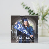 Modernes Script Abschluss Foto Ankündigung (Stehend Vorderseite)