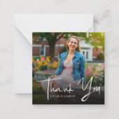 Modernes Script Abschluss Foto Budget Vielen Dank Mitteilungskarte (Vorderseite)