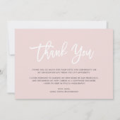 Modernes Script Abschluss Foto Dankeskarte (Rückseite)