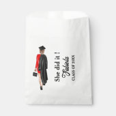 Modernes Script Abschluss Girl Gastgeschenk Geschenktütchen (Vorderseite)
