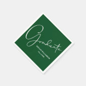 Modernes Script Abschluss Green Serviette (Ecke)