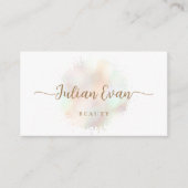 Modernes Script Abstrakt Watercolor Pinselstrich Visitenkarte (Vorderseite)