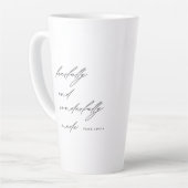 Modernes Script ängstlich und wunderbar gemacht Ka Milchtasse (Linke Ecke)