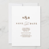 Modernes Script Arch Celestial Moon 3 Foto Elegant Save The Date (Rückseite)