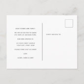 Modernes Script Baby Foto Neue Crib Moving Ankündigungspostkarte (Rückseite)