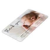 Modernes Script Baby Foto Vielen Dank Magnet (Linke Seite)