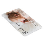 Modernes Script Baby Foto Vielen Dank Magnet (Rechte Seite)