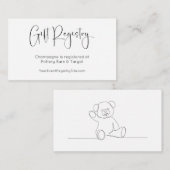 Modernes Script Baby Shooter-Geschenkregister Begleitkarte (Vorne/Hinten)