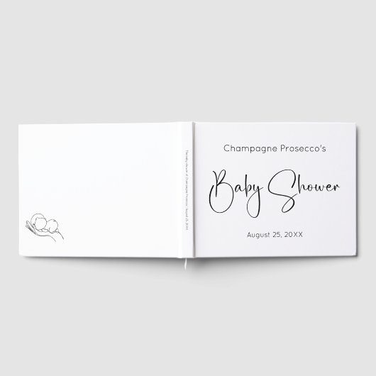 Modernes Script Baby Showbook Gästebuch (Voll)