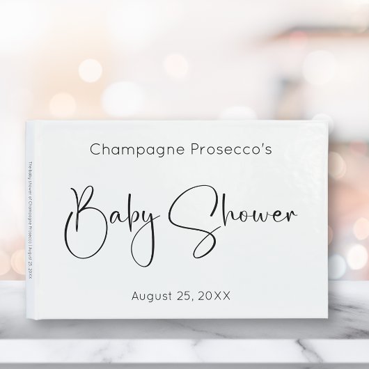 Modernes Script Baby Showbook Gästebuch