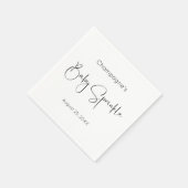 Modernes Script Baby Sprinkle Serviette (Ecke)