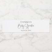 Modernes Script Baby Sprinkle Wasserflaschenetikett (Einzelnes Label)