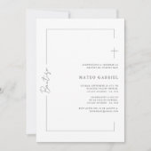 Modernes Script Bautizo Einladung auf Spanisch (Vorderseite)