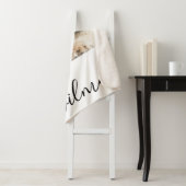 Modernes Script-Begleiter-Foto Monogram Sherpadecke (Beispiel)
