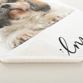 Modernes Script-Begleiter-Foto Monogram Sherpadecke (3/4)