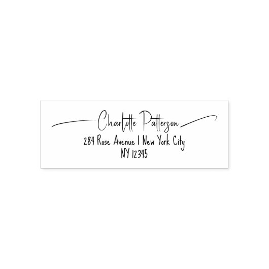 Modernes Script Berufliche Persönliche Rücksendead Permastempel (Design)