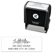 Modernes Script Berufliche Persönliche Rücksendead Permastempel (Beispiel)