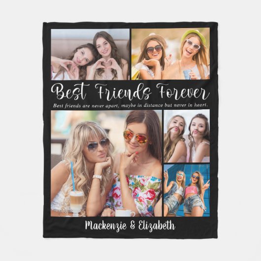 Modernes Script Best Friends Forever Sprichwort 5 Fleecedecke (Vorderseite)