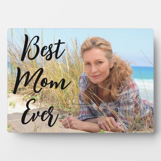 Modernes Script Beste Mama je Foto Fotoplatte (Vorderseite)