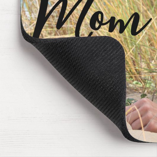 Modernes Script Beste Mama je Foto Mousepad (Ecke)