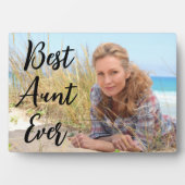 Modernes Script Beste Tante je Foto Fotoplatte (Vorderseite)