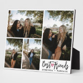 Modernes Script Bestfriends Vier Foto Collage Gesc Fotoplatte (Seite)