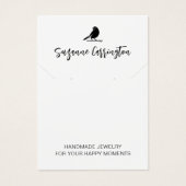 Modernes Script Bird Logo. Schmuckkarte (Vorderseite)