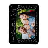 Modernes Script Black Valentine's Day Foto Magnet (Vertikal)