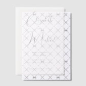 Modernes Script Black Wedding Overlay Pergament Einladungen (Versetzt (Einladung))
