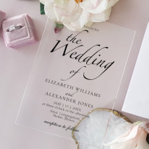 Modernes Script Black & White Wedding
