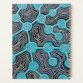 Modernes Script Blue Black 2023 Planer (Rückseite)