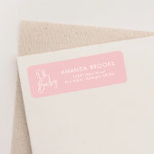 Modernes Script Blue Oh Baby Einfache Rücksendeadr