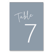 Modernes Script Blue Oh Baby Simple Baby Dusche Tischnummer (Rückseite)