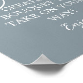 Modernes Script-Blume-Bar-Zeichen Poster (Ecke)