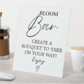 Modernes Script-Blume-Bar-Zeichen Sockelschild (In Situ)