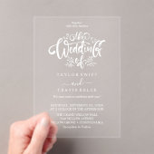 Modernes Script Boho Akryllische Hochzeitseinladun Acryleinladungen (Insitu (Handheld))